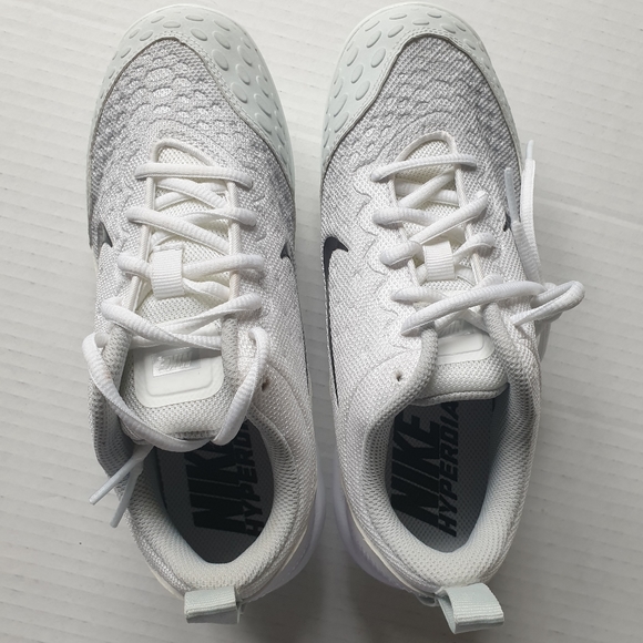 Nike Wm's Lunar Hyperdiamond 2 Pro White Softball Cleats w/ 9 Metal Spikes 5.5 - Picture 11 of 16